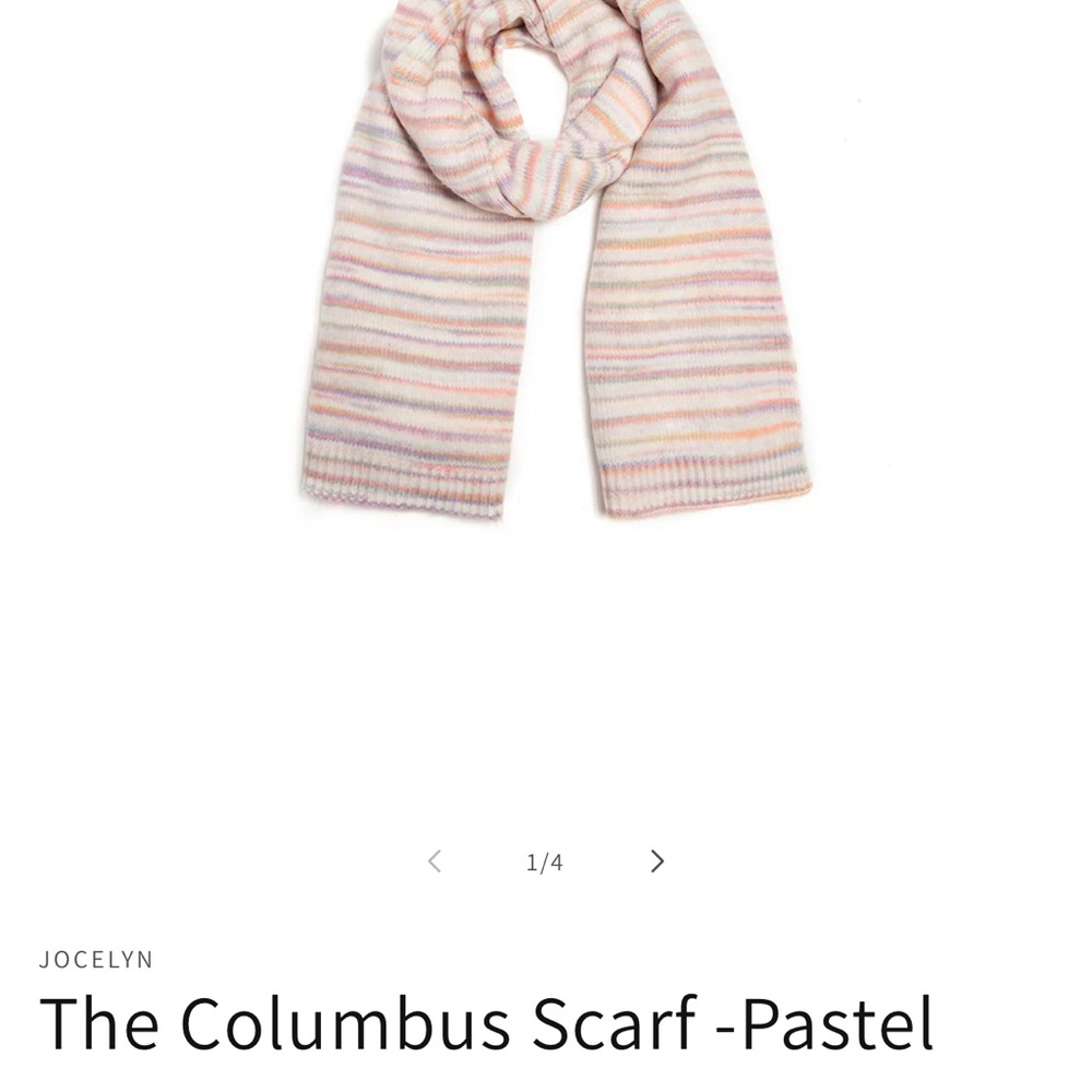 Jocelyn Pastel Multicolor Knit Scarf and Gloves set *NWOT*